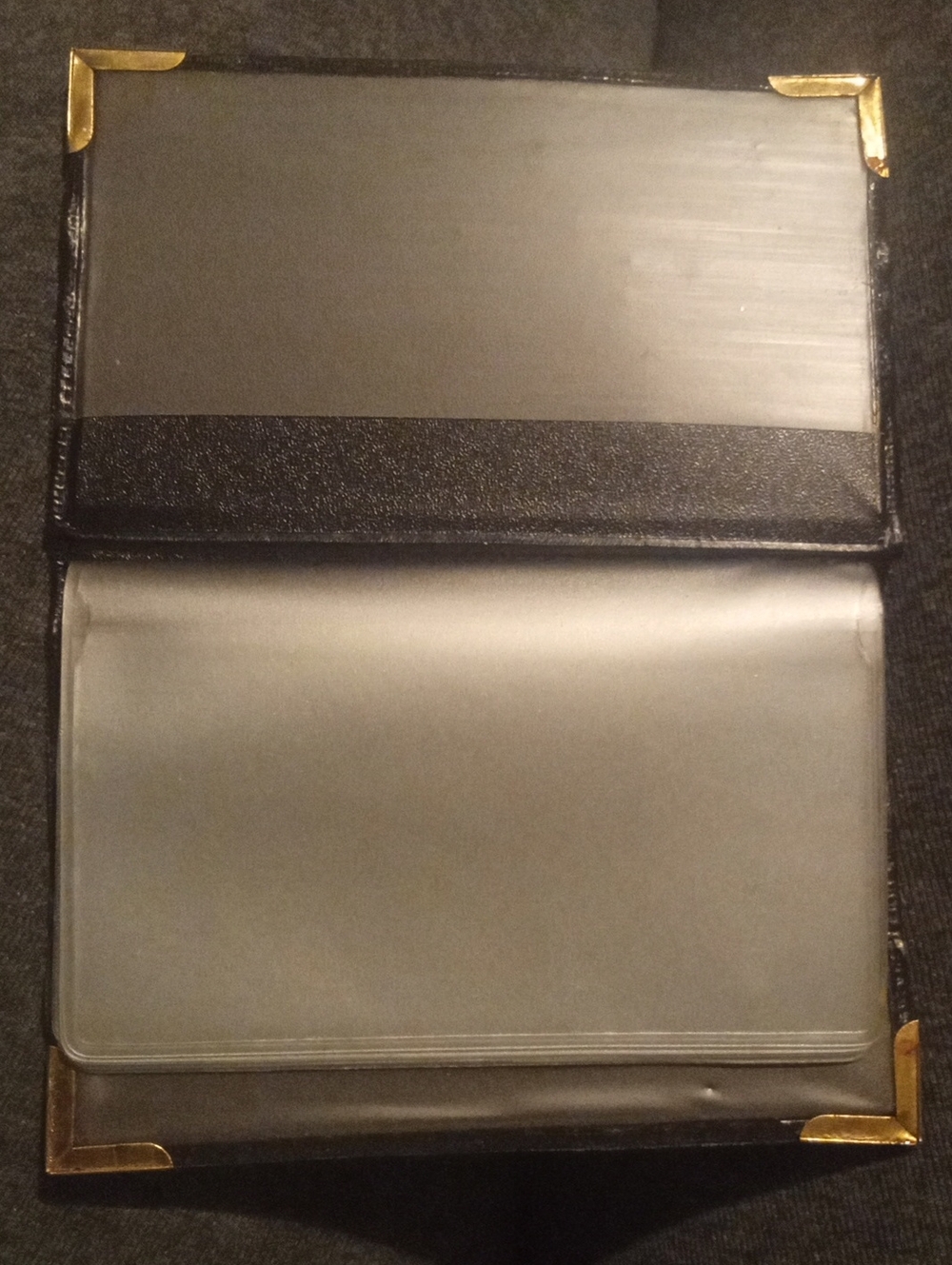 Others Follow Black Card & Key Holder with Gold Corner Accents
